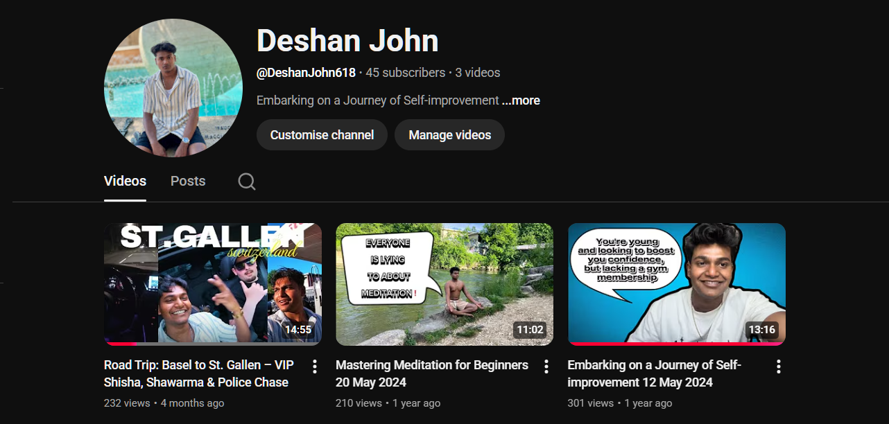 YouTube Channel Preview